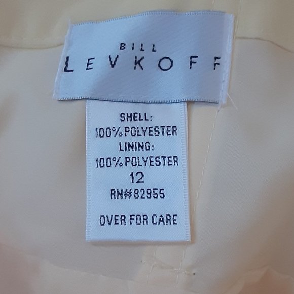 Bill Levkoff  Butter or Canary Yellow Chiffon One Shoulder Faux Wrap Sho… - Picture 14 of 16